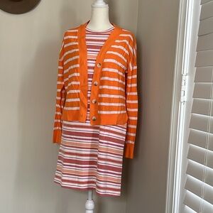 LOFT Striped Pocket Tee Dress